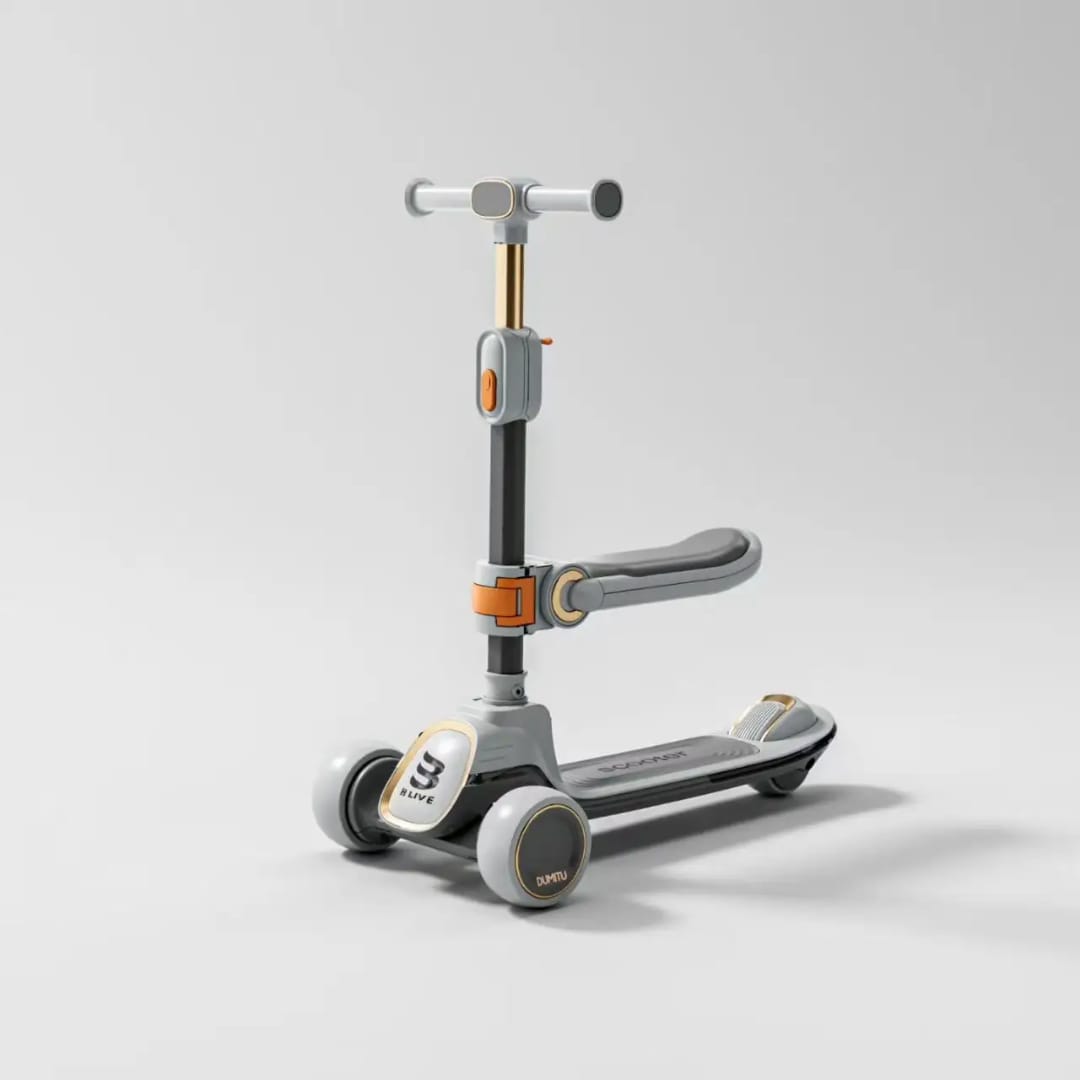 Kids Heavy 3 Wheel Seat Scooter with Bluetooth